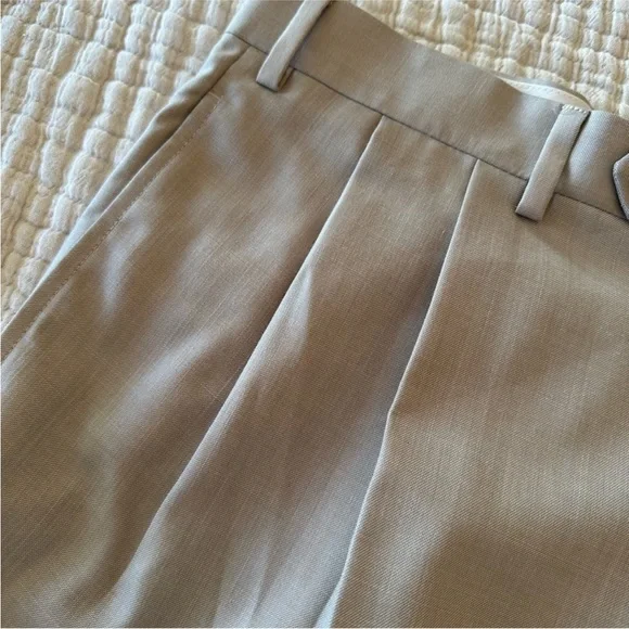Vintage Ralph Lauren Light Gray Pleated and Cuffed Trousers 90s Minimalist 36” - Picture 6 of 10